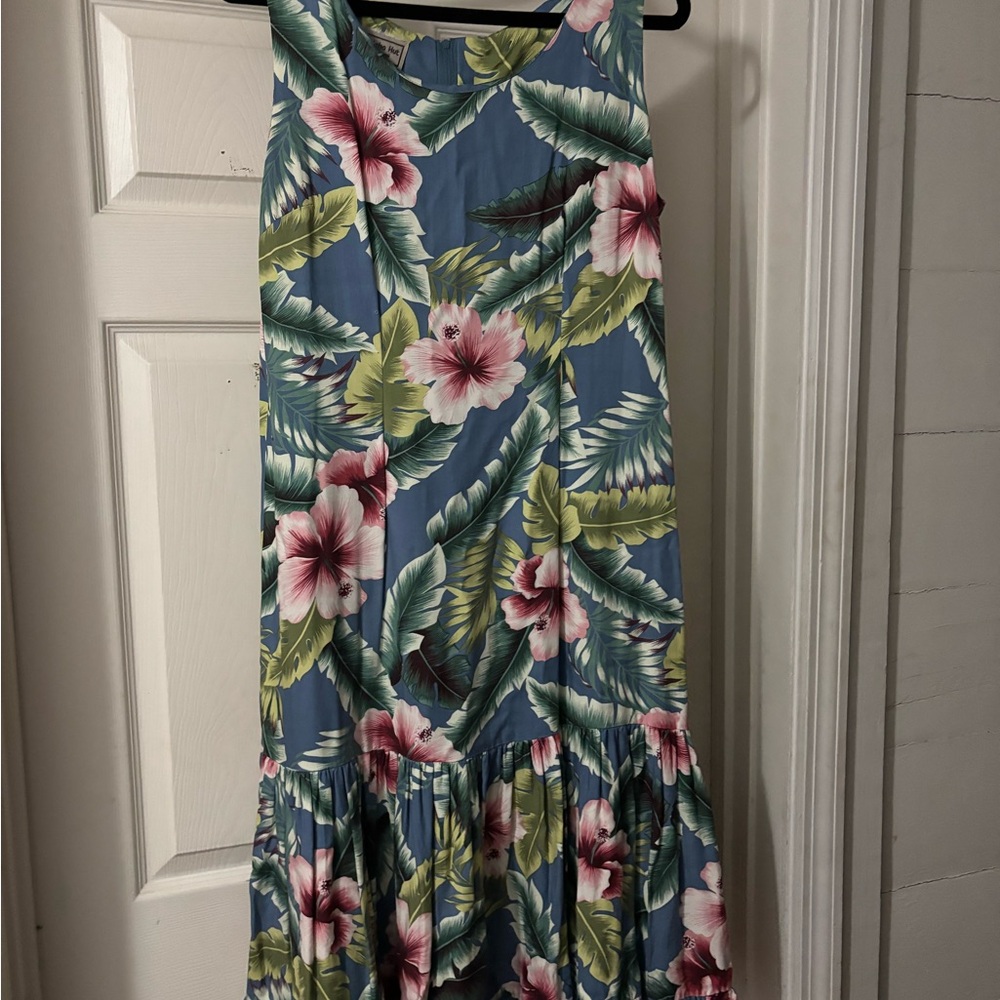 Tropical Floral Sleeveless Dress